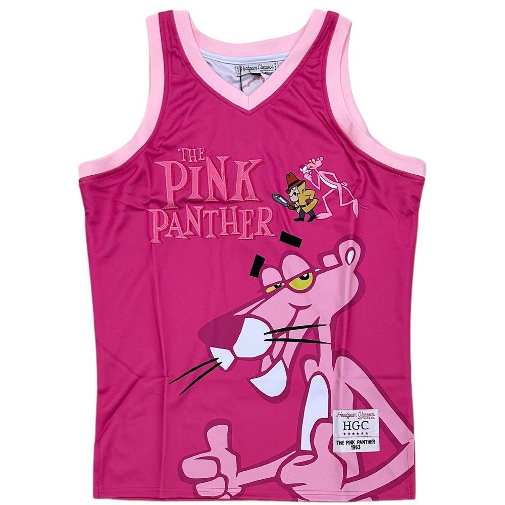 Pink Panther The Inspector Men's Headgear Classics Embroidered Basketball Jersey - Picture 1 of 4